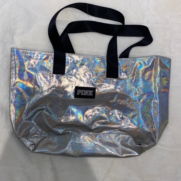 Pink holo beach bag - Picture 1 of 2